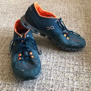 Mens On running Cloud X blue & orange sneaker M8.5